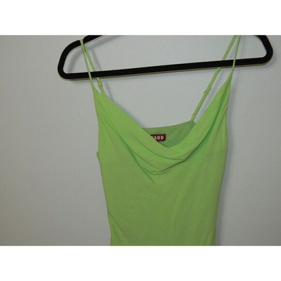 Staud‎ Dress Size 4 Lime Green  Convertible Ruched Mini or Midi Dress - Picture 8 of 14